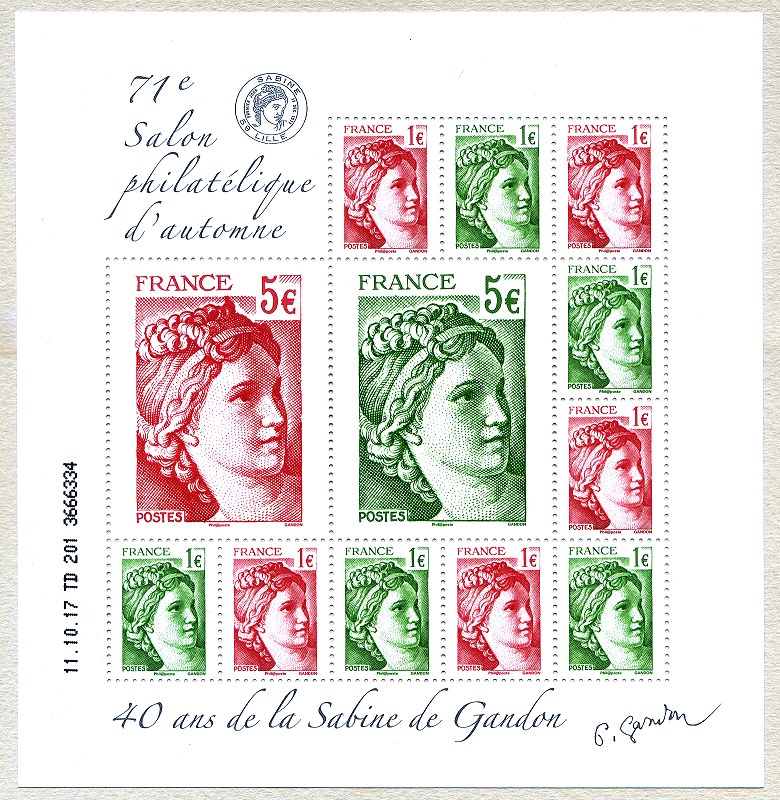 Image du timbre 40 ans de la Sabine de Gandon