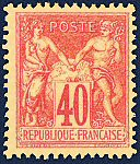 Image du timbre Groupe «Paix et Commerce»Type Sage 40c rouge-orangé