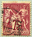 Image du timbre Groupe «Paix et Commerce»Type Sage 75c carmin
