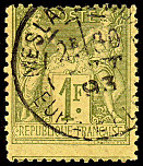 Image du timbre Groupe «Paix et Commerce»Type Sage 1F olive clair