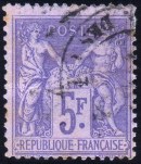 Image du timbre Groupe «Paix et Commerce»Type Sage 5F lilas sur lilas clair