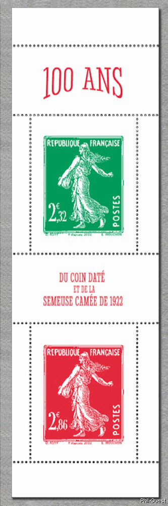 Image du timbre Carnet 100 ans du coin daté et-de la Semeuse camée de 1922