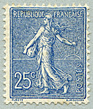 Image du timbre Semeuse lignée 25c bleu