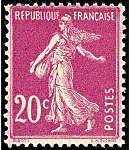 Image du timbre Semeuse camée 2ème série 20c lilas-rose