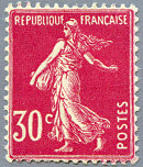 Image du timbre Semeuse camée 2ème série 30c rose type 1