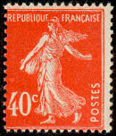 Image du timbre Semeuse camée 2ème série 40c vermillon