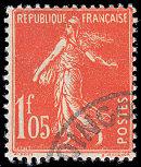 Image du timbre Semeuse camée 2ème série 1F05 vermillon
