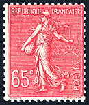Image du timbre Semeuse lignée 2ème série 65c rose