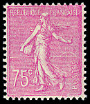 Image du timbre Semeuse lignée 2ème série 75c lilas-rose