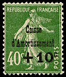 Image du timbre Semeuse 40c +  10c