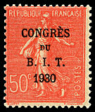 Image du timbre Semeuse 50 c rougeCongrès du B.I.T 1930