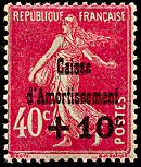 Image du timbre Semeuse 40 c + 10 c rose