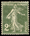 Image du timbre Semeuse fond plein  sans sol  inscriptions grasses-2c vert fonc