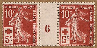 Image du timbre Semeuse camée 10c + 5 c millésime 6