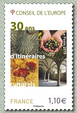 Image du timbre 30 ans d'Itinéraires culturels
