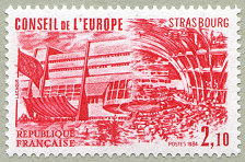 Image du timbre Le bâtiment du Conseil - Strasbourg - 2,10 F