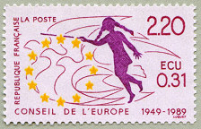 Image du timbre Conseil de l'Europe 1949-1989 - 2,20 F  0,31 écu