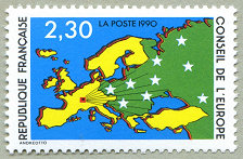 Image du timbre Carte de l'Europe - 2,30 F
