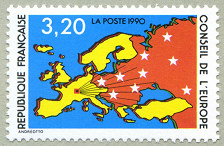 Image du timbre Carte de l'Europe - 3,20 F