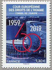 Image du timbre Cour Européenne des Droits de l'Homme-1959 - 2019