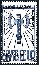 Image du timbre Courrier officiel 10 F