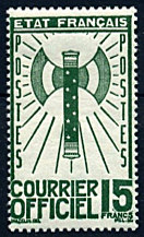Image du timbre Courrier officiel 15 F
