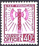 Image du timbre Courrier officiel 40c