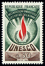 Image du timbre Déclaration universelle des Droits de l'Homme 0,30 F