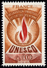 Image du timbre Déclaration universelle des Droits de l'Homme 0,80 F