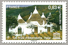 Image du timbre Les trulli d'Alberobello Italie