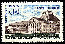 Image du timbre Arc et Senans - Centre du futurSalines de Chaux - Nicolas Ledoux