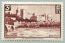 Image du timbre Avignon-Le palais des Papes et le pont Bénézet