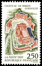 Image du timbre Château de Biron - Dordogne
