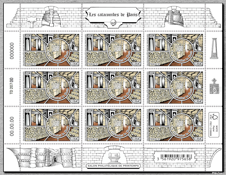 Image du timbre Salon de Printemps 2023 - Les catacombes de Paris