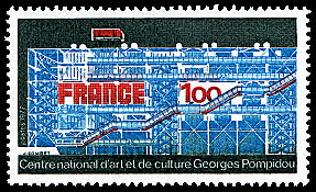 Image du timbre Centre National d'Art et de Culture Georges-Pompidou