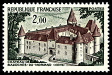 Image du timbre Château de Bazoches-du-Morvand (Nièvre)