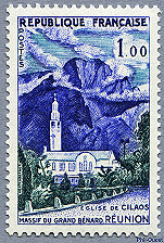 Image du timbre Église de Cilaos - Massif du Grand Bénard