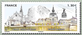 Image du timbre Dinan (Côtes-d'Armor) Dinant (Belgique)