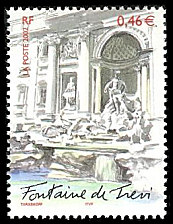 Image du timbre La Fontaine de Trevi