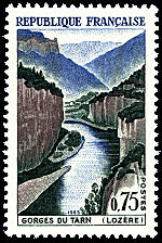 Image du timbre Les Gorges du Tarn, Lozère