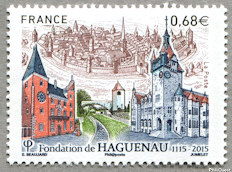 Image du timbre Fondation de Haguenau 1115 - 2015