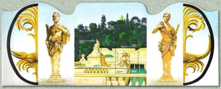 Image du timbre Bloc-feuillet du jardin de la Fontaine à Nîmes