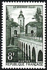 Image du timbre Le Quesnoy (Nord)8F vert foncé