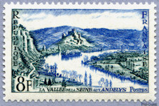Image du timbre La vallée de la Seine aux Andelys