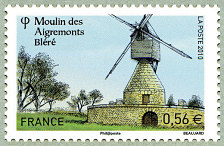 Image du timbre Moulin des  Aigremonts - Bléré