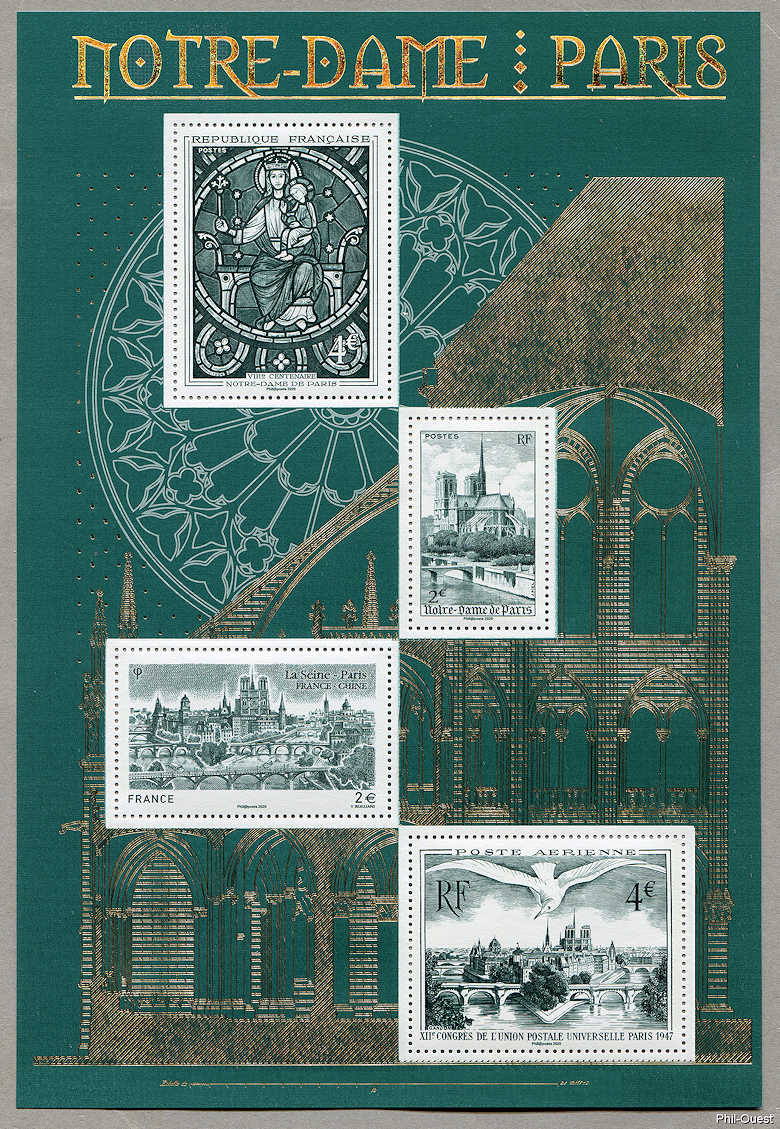 Image du timbre Bloc doré Notre-Dame de Paris