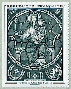 Image du timbre Vitrail Notre-Dame de Paris