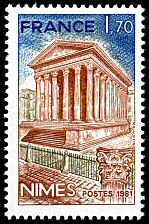 Image du timbre NîmesLa maison carrée