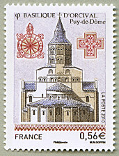 Image du timbre Basilique d'Orcival - Puy-de-Dôme