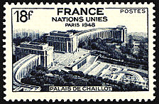 Image du timbre Palais de Chaillot, 18 FAssemblée des Nations Unies - Paris 1948